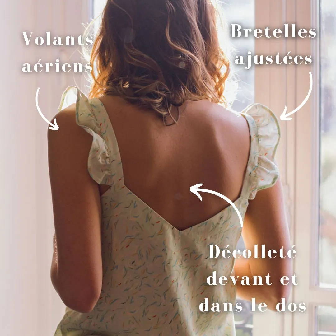 Nêge Paris - Débardeur jour et nuit Matin Caresse vert pastel en tencel lyocell certifié oeko-tex