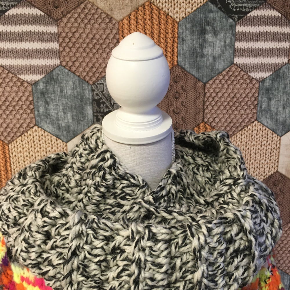 Crocheted cowl scarf
