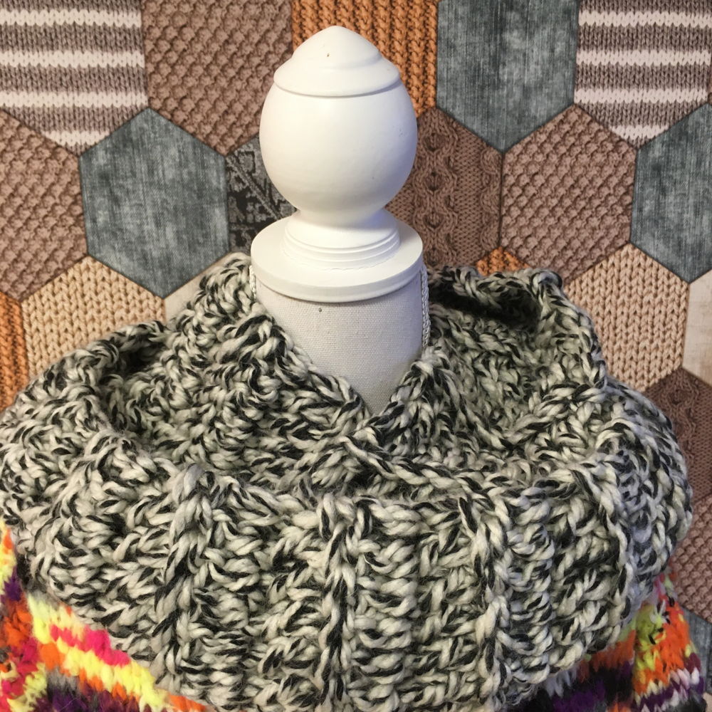 Crocheted cowl scarf