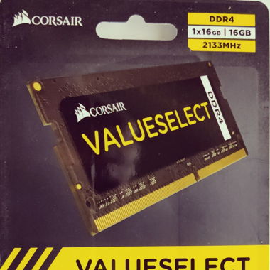 1 x 16GB, 2133 MHz, DDR4-RAM, SO-DIMM, Corsair 