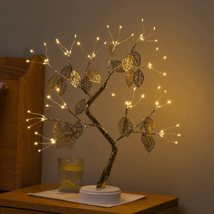 Fairy light trees - glowing sparkly fair light tree with LED lights, powered by batteries or USB cable