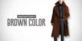 Long Trench Coats in Brown Color