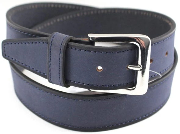 Full Grain Leather Men’s Belt. Colour: Navy. Style 41024