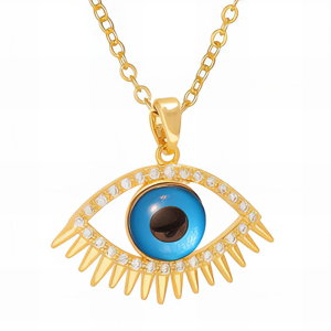 Razoa Jewels Boutique - 18K gold plated Stainless Steel Evil Eye Necklace