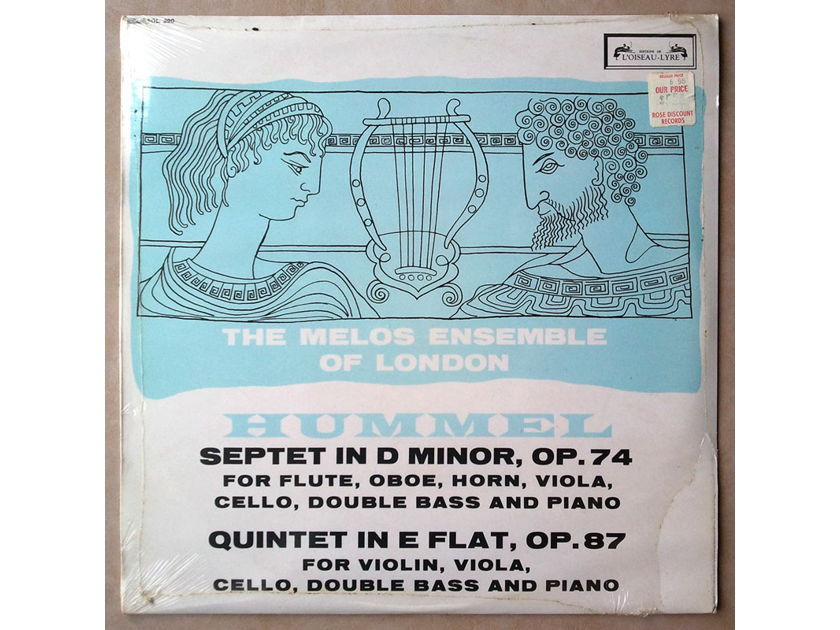 Sealed L'OISEAU LYRE | MELOS ENSEMBLE/HUMMEL - Septet Op. 74, Quintet Op. 87