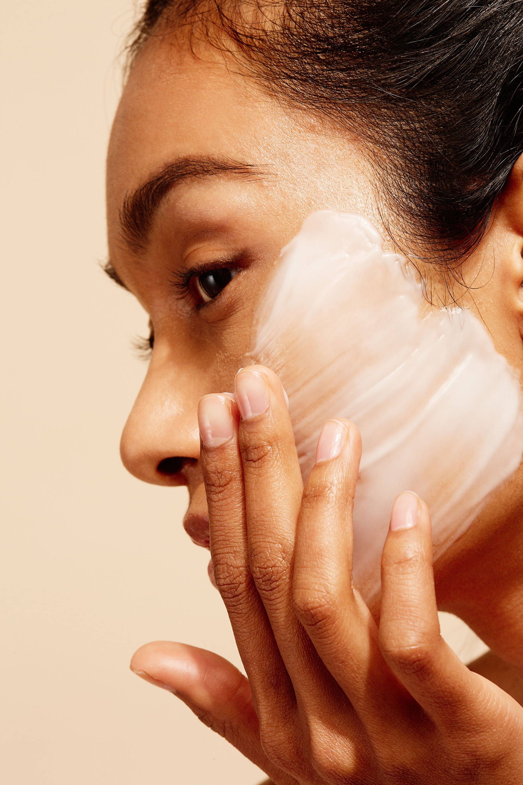 Vrouw met gezichtsmasker