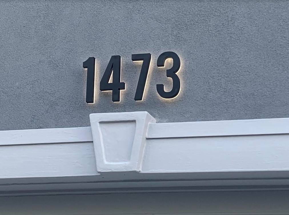 Illuminated address numbers, second view