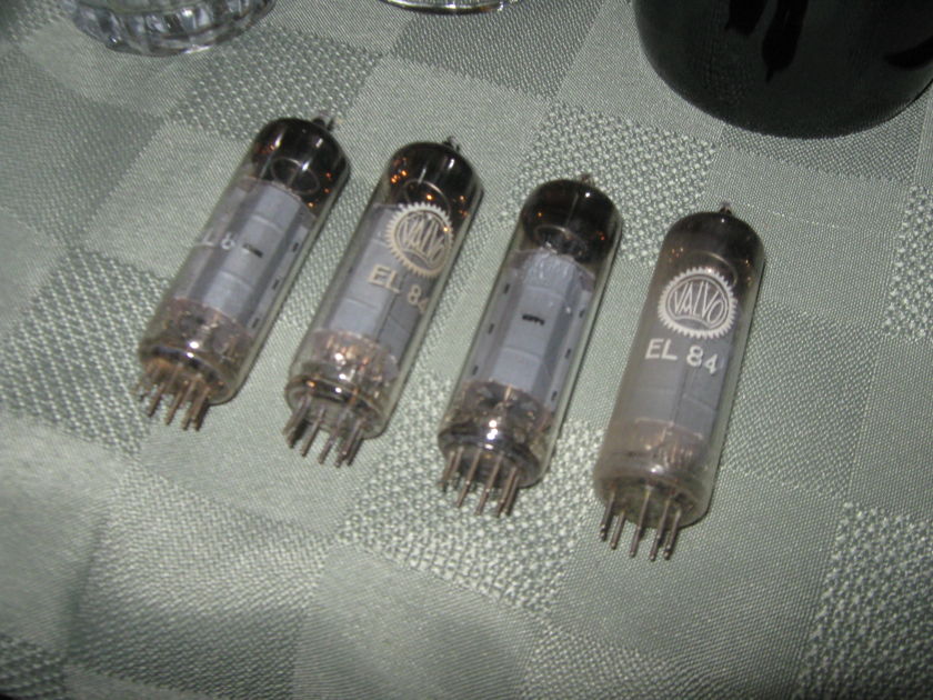 Valvo EL84 / 6BQ5 rx3 matched tubes quad TEST NOS