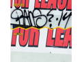 World's best sensitive surface Graffiti remover removes tag from sign