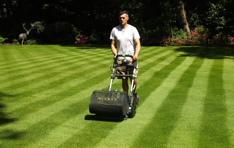 Electric cylinder lawn mower with roller online