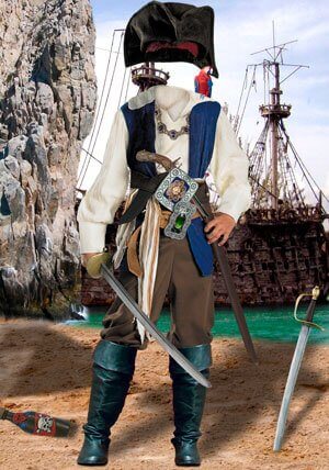 Бесплатный PSD исходник для монтажа в Фотошоп - Джек Воробей