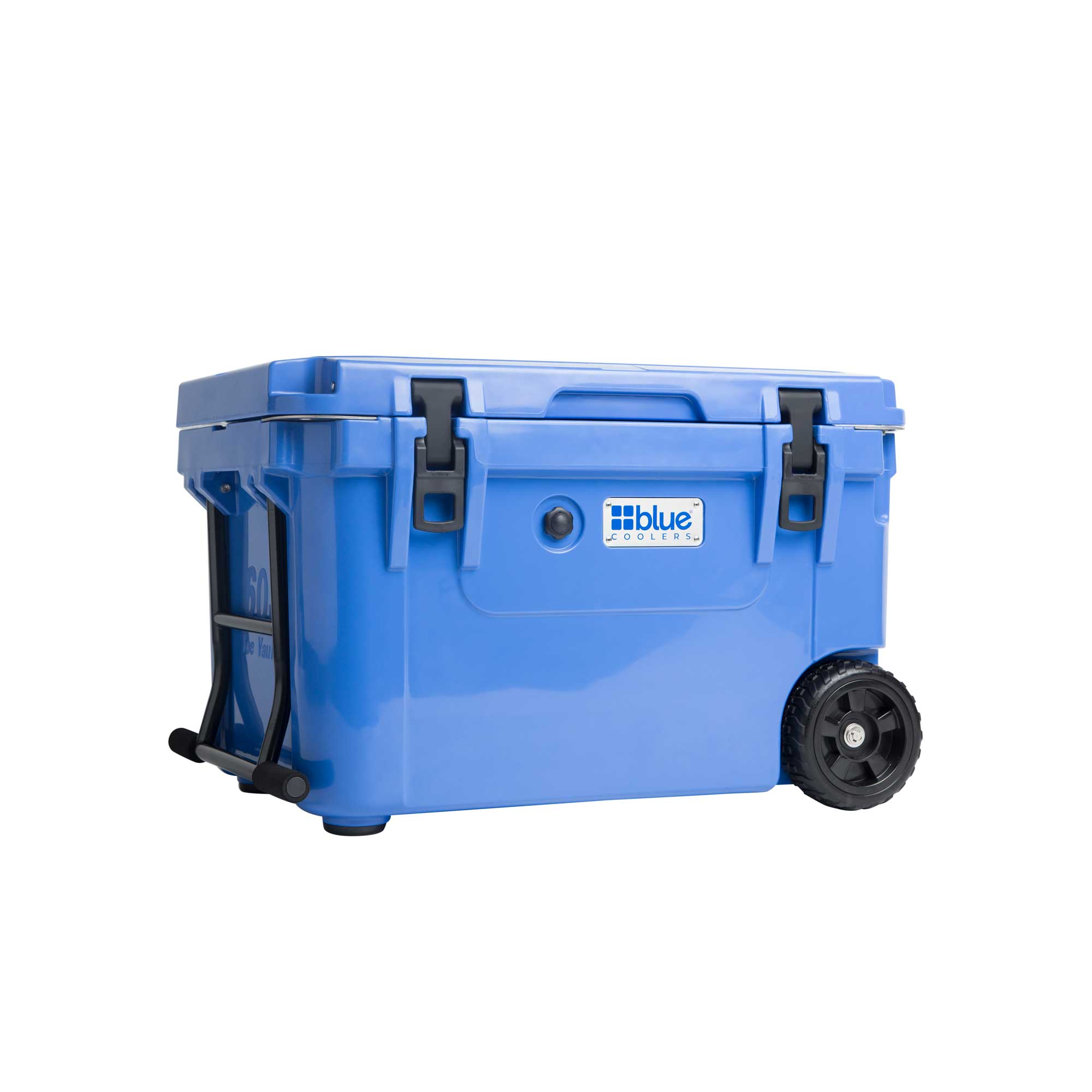 60 Quart Ice Vault RotoMolded Cooler with Wheels Blue Coolers
