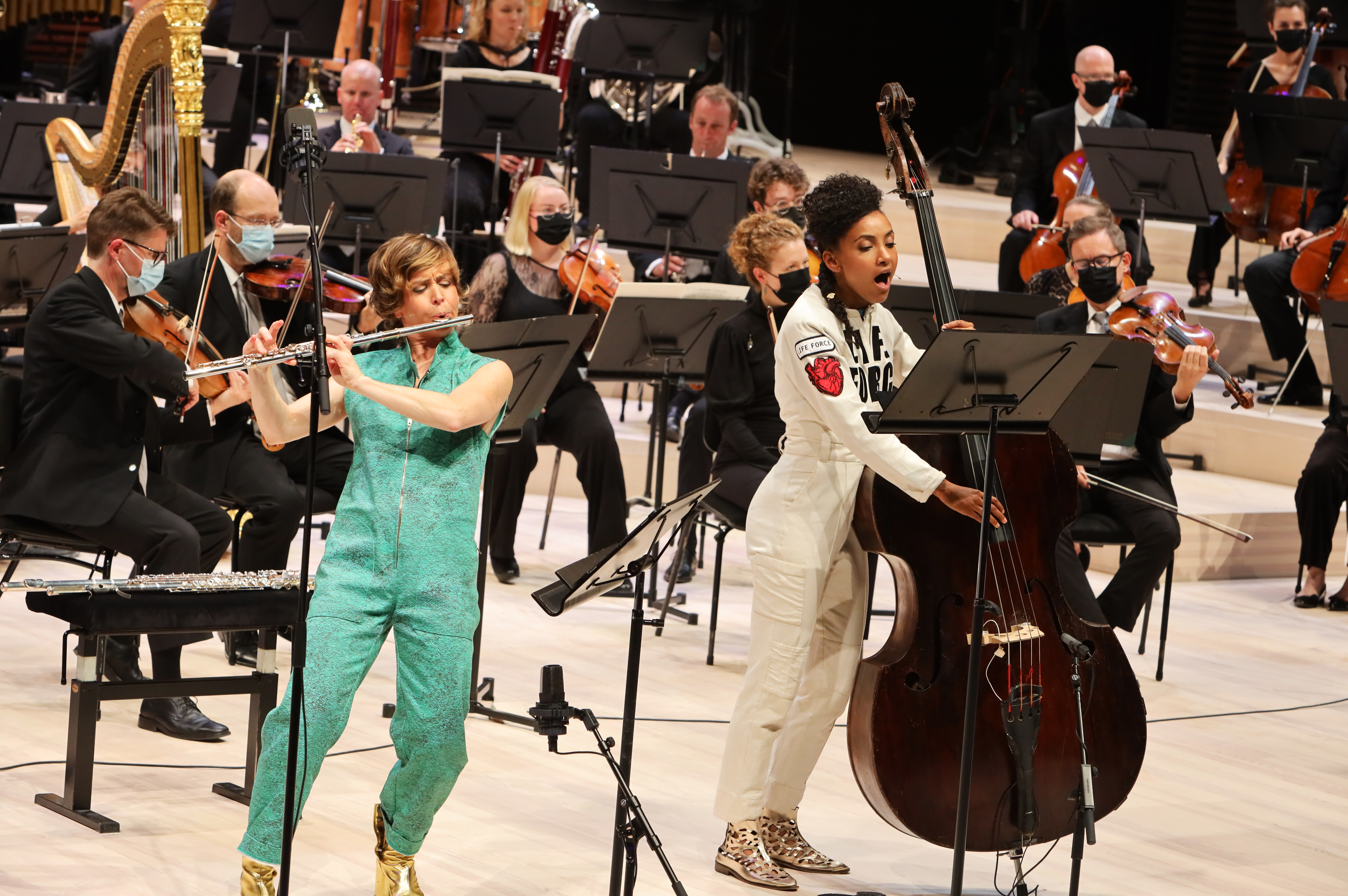 Claire Chase y esperanza spalding