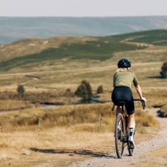 A lady on an e-Road bike
