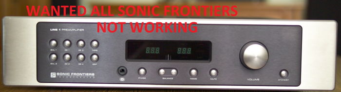 Audio Research, Sonic frontiers, Mcintosh not working a...