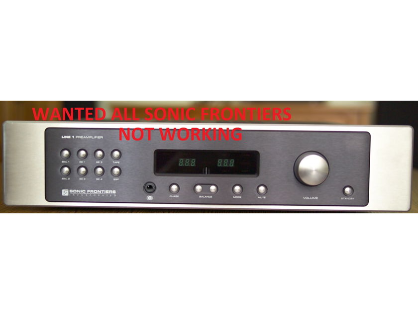Audio Research, Sonic frontiers, Mcintosh not working all wanted