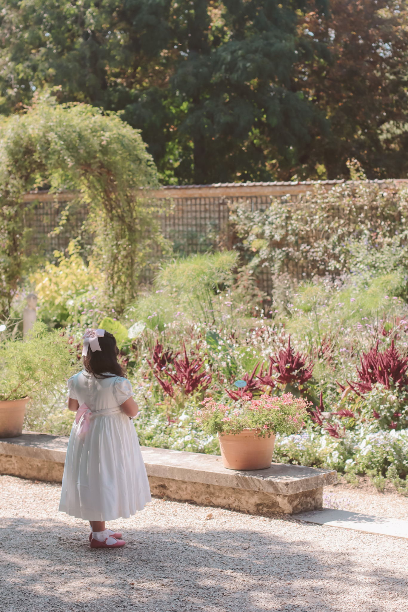 Summer celebration white smocked dress