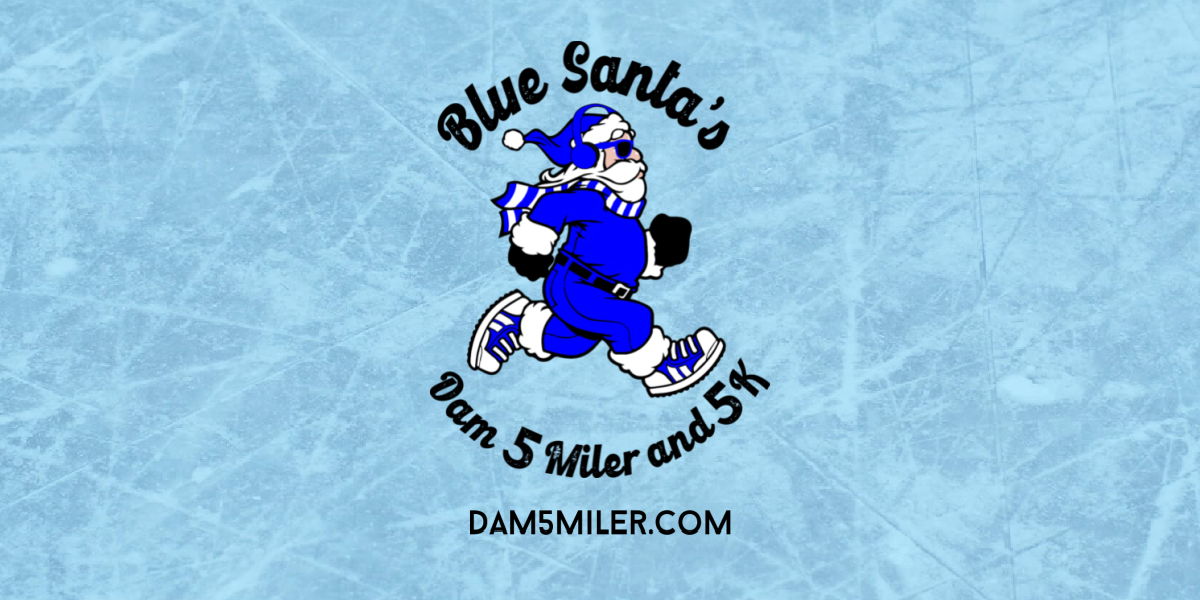 Blue Santa's Dam 5 Miler promotional image