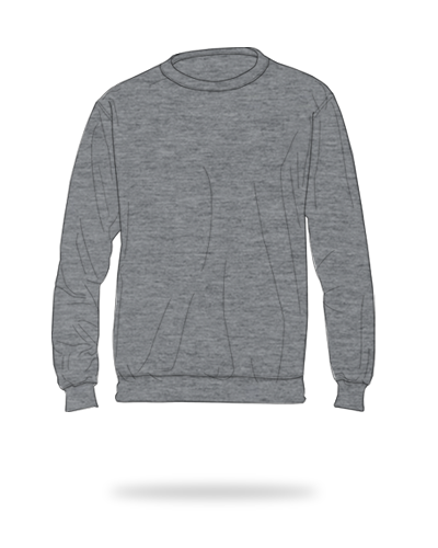 Sports gray adult fit cotton fleece crewneck sweatshirt sj clothing manila philippines