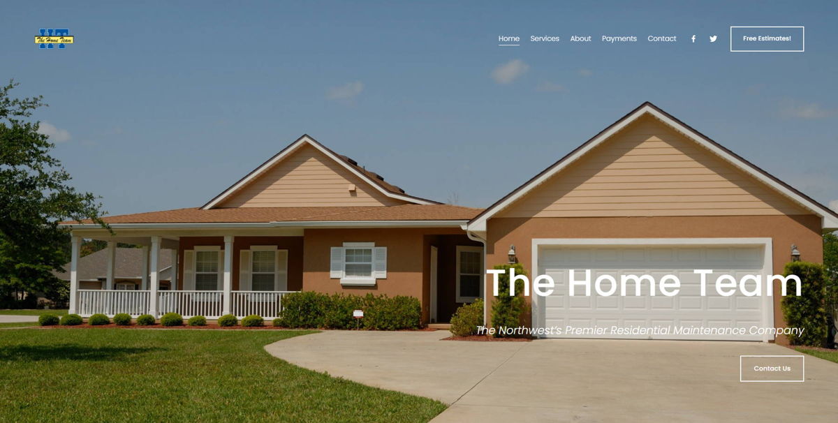Screenshot of The Home Team, from the contractor websites collection.