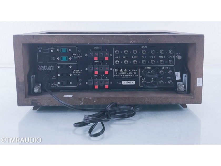McIntosh MA6200 Vintage Stereo Integrated Amplifier; Walnut Cabinet (11704)