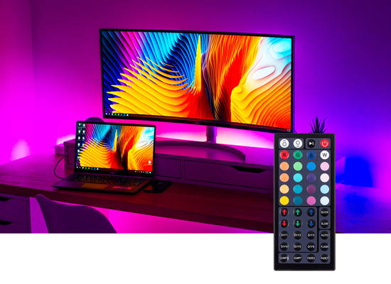 Novostella 40ft 12M RGB Strip Lights, Color Changing Gaming Lights