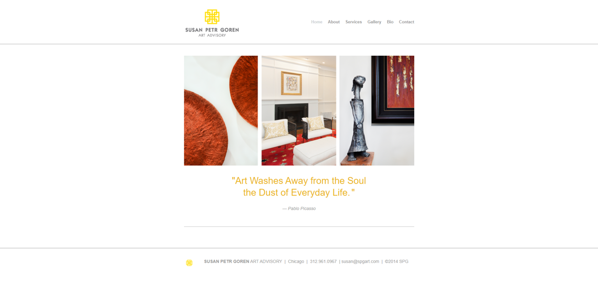 Screenshot of Susan Petr Goren Art Advisory , from the advisor websites collection.