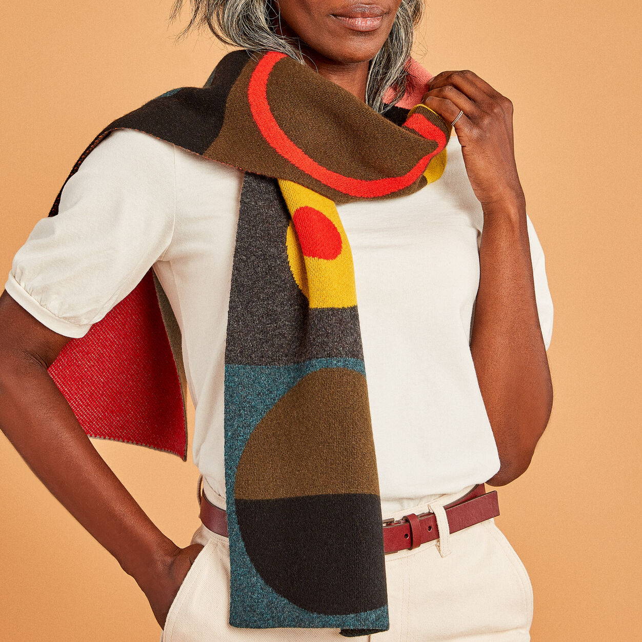 See Design Small Totem Wool Scarf