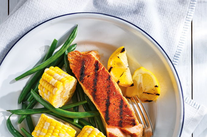 Cajun Spice Salmon and Vegetables