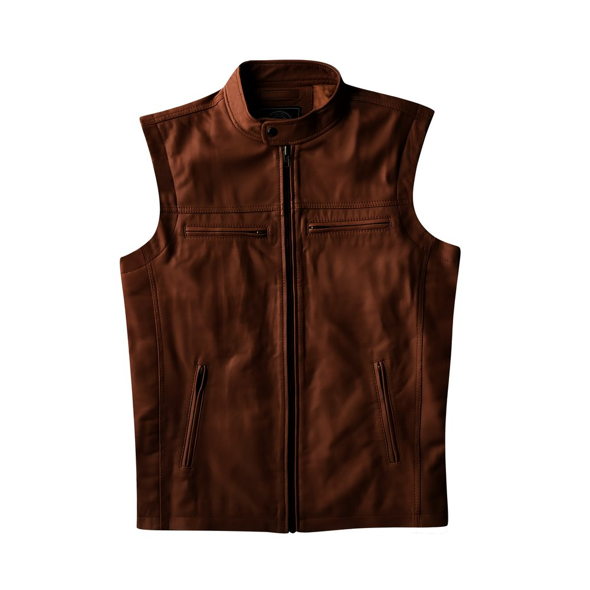 LOGAN VEST - Brown LEATHER