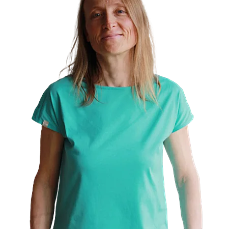 Calinea kurzärmliges T-Shirt Damen - Türkis - M (38-40)