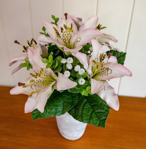 Real Touch Asiatic Lily Bouquet - Realistic Artificial Flowers