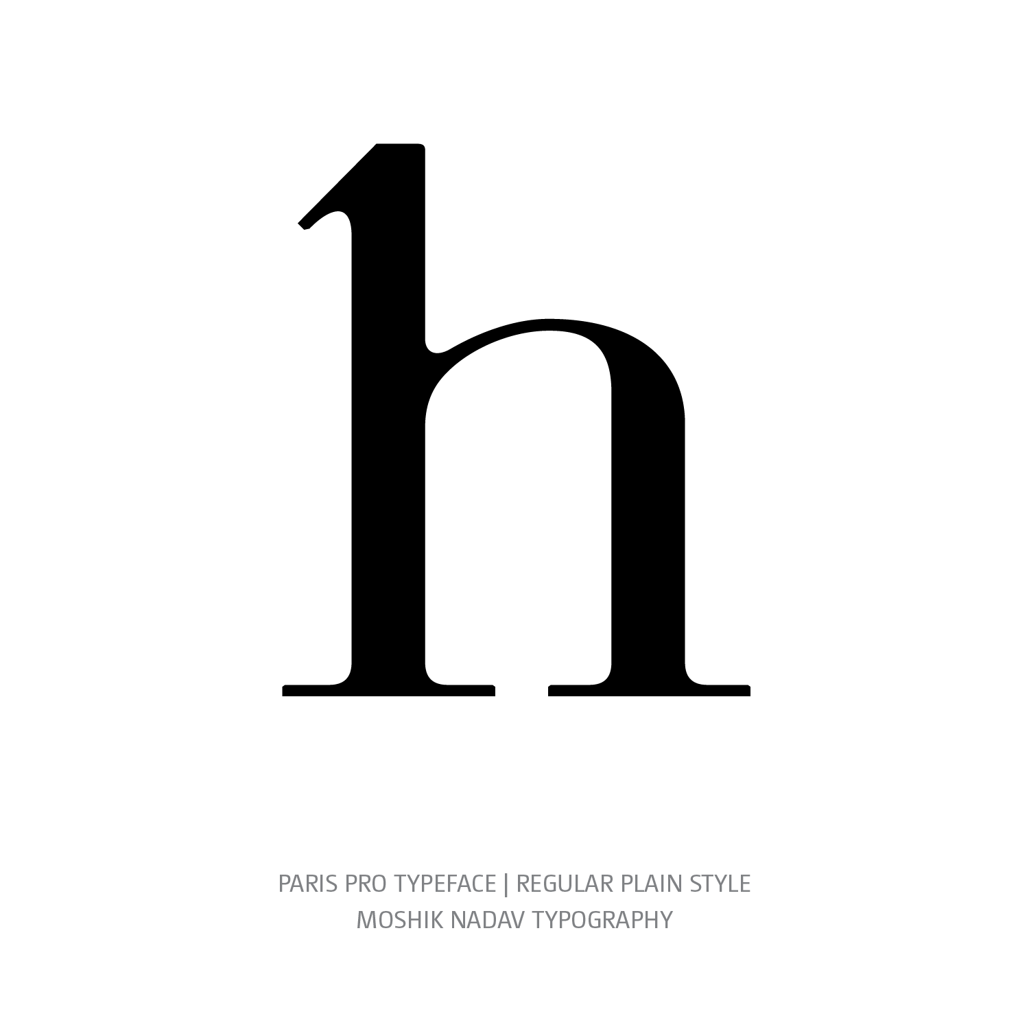 Paris Pro Typeface Regular Plain h