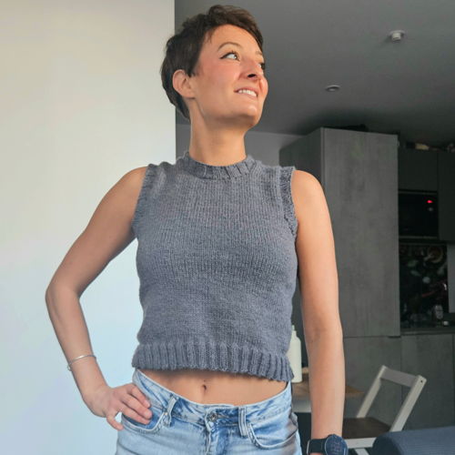 Simple sweater vest - knitting pattern