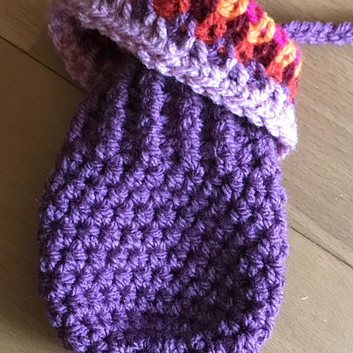 Crochet pattern color explosion baby mittens