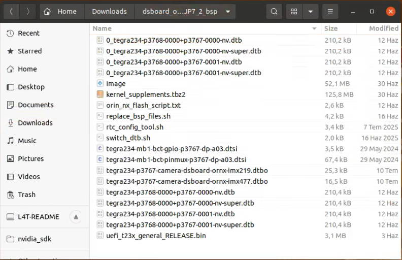 Jetson BSP files downloaded from GitHub