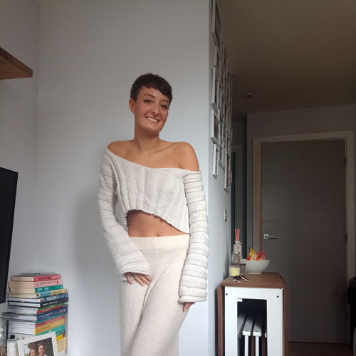 Strickmuster: Gemütlicher kurzer Pullover