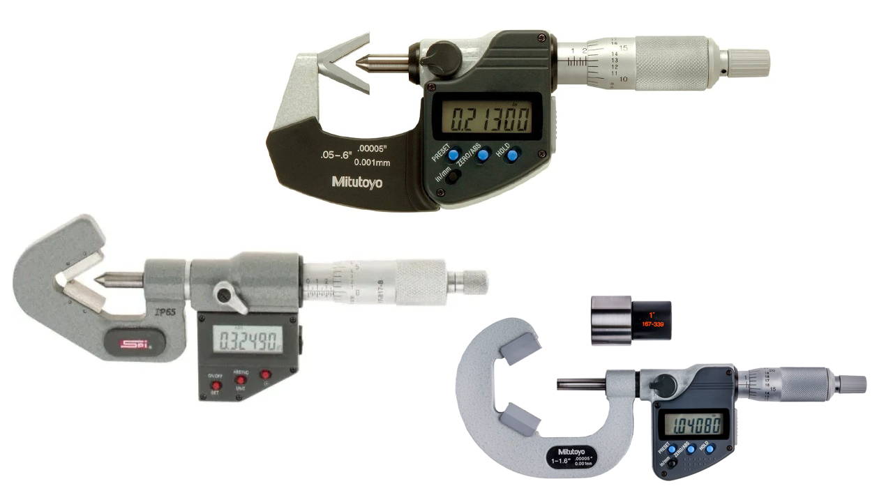 Digital V-Anvil Micrometer Collection at GreatGages.com