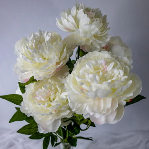 White Peony Bloom Large - Realistic Artificial Flowers - Image 5