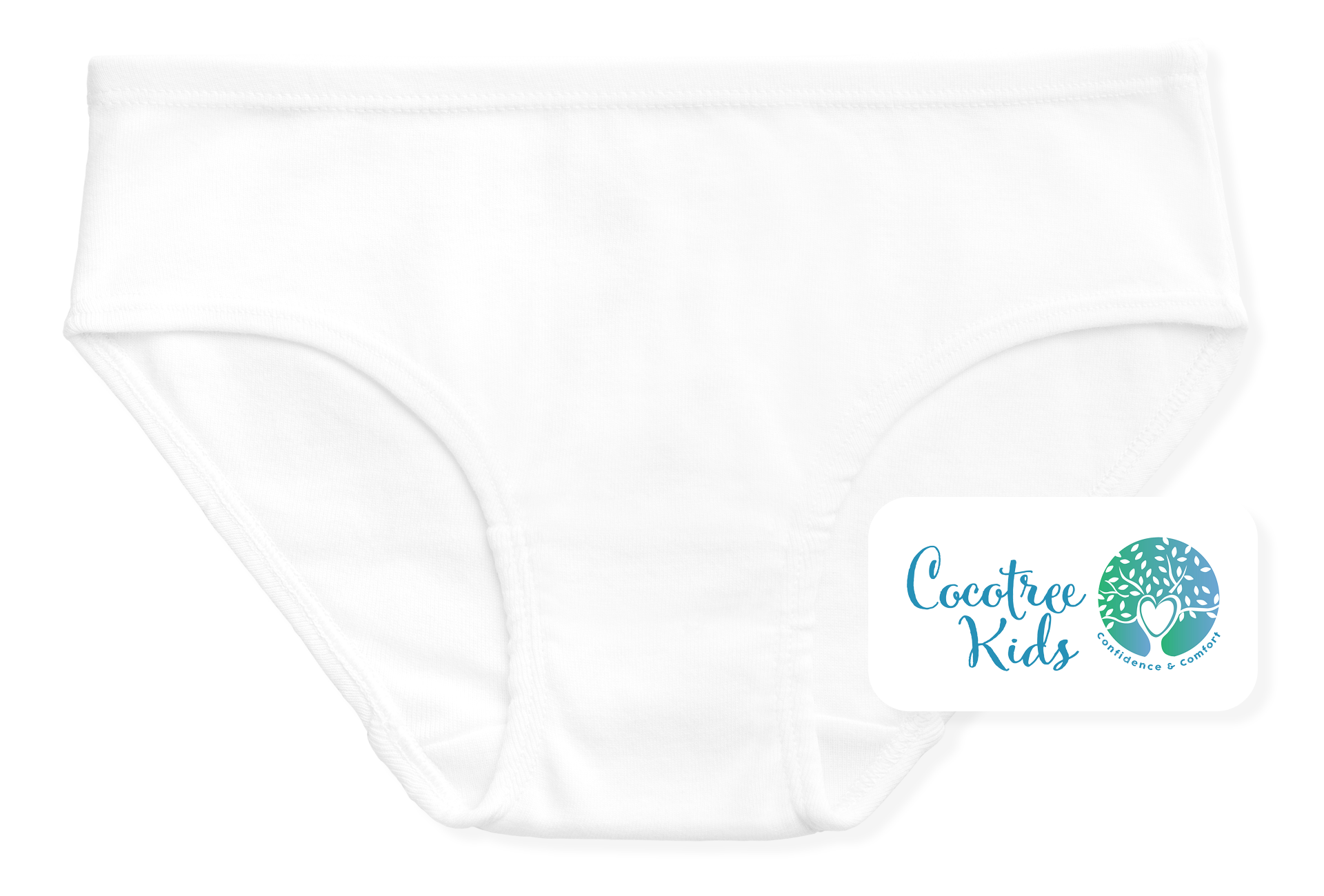 image of organic girls underwear in white