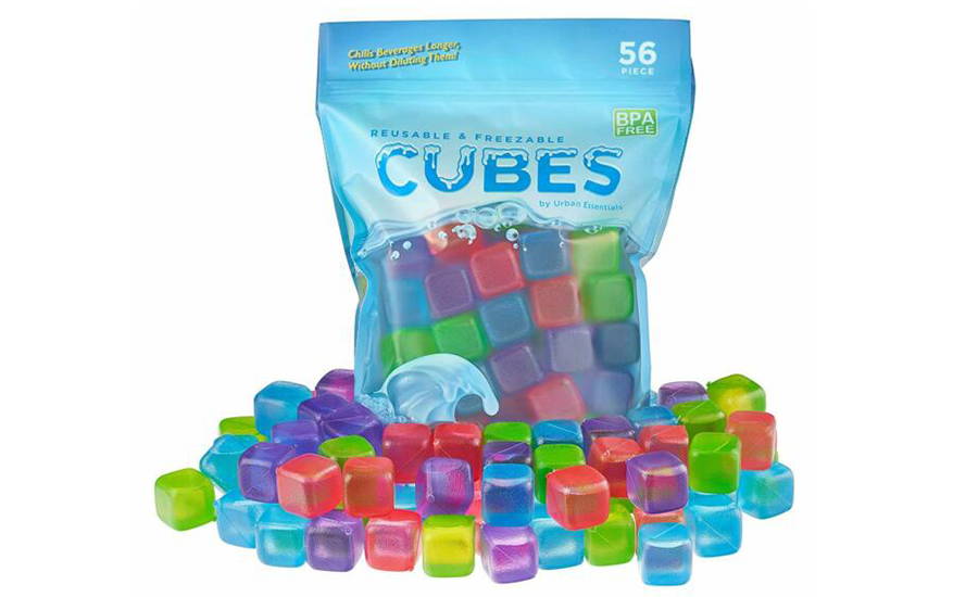 Colorful reusable ice cubes 