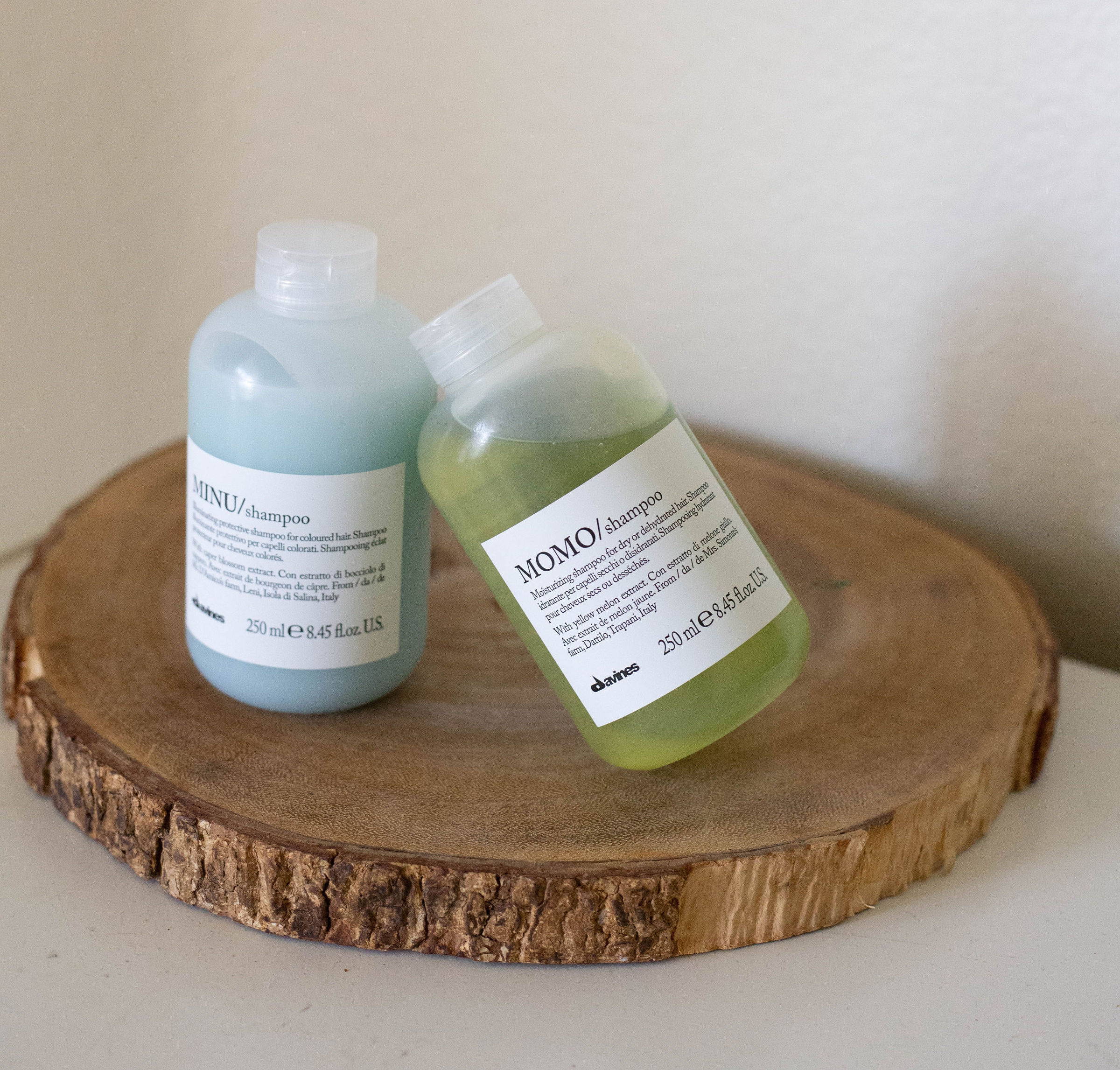 Davines MOMO moisturizing products for dry hair