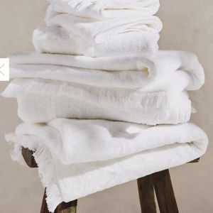 Plush Turkish Cotton Towel Collection in WHITE HAND TOWEL