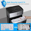 High security level P-5 Micro-cut shredding size:5/64''-15/32''
