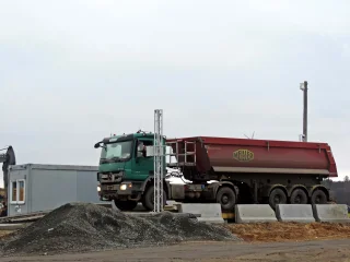  Ważenie pojazdu ciężarowego wraz z łdunkiem w km 15+150