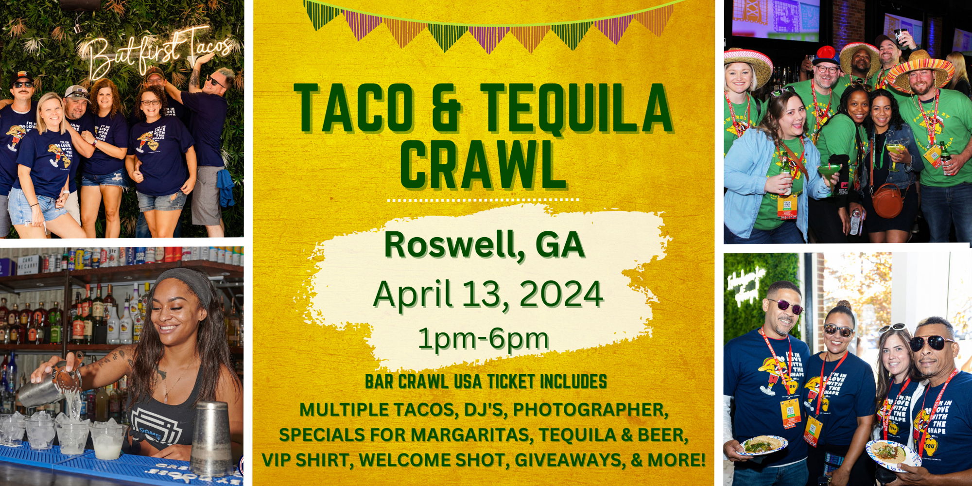 Roswell Taco & Tequila Bar Crawl promotional image