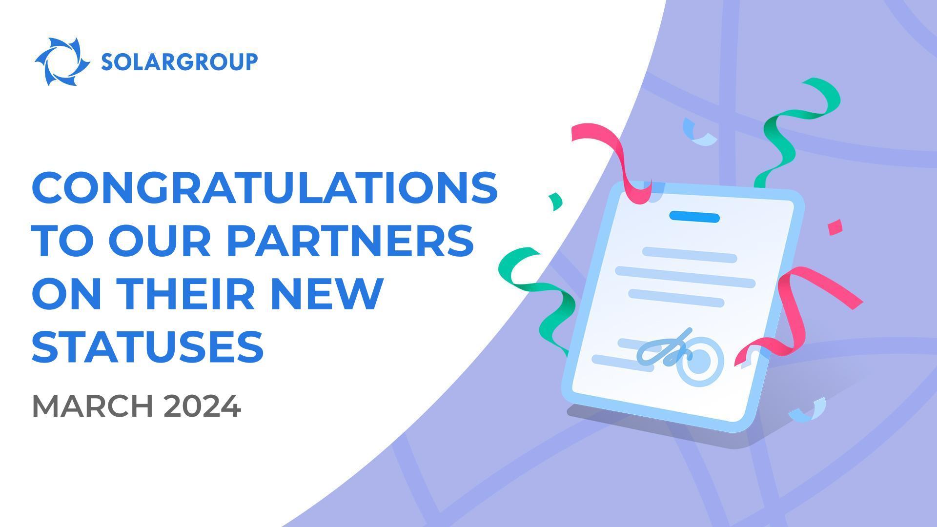 We welcome our partners to their new statuses!👏