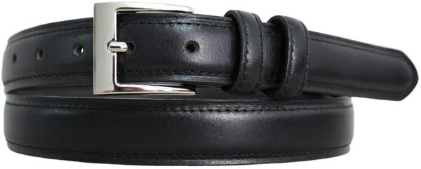 Full Grain Stitched Leather Belt in Black & Brown. Style number 41009 - Image 8