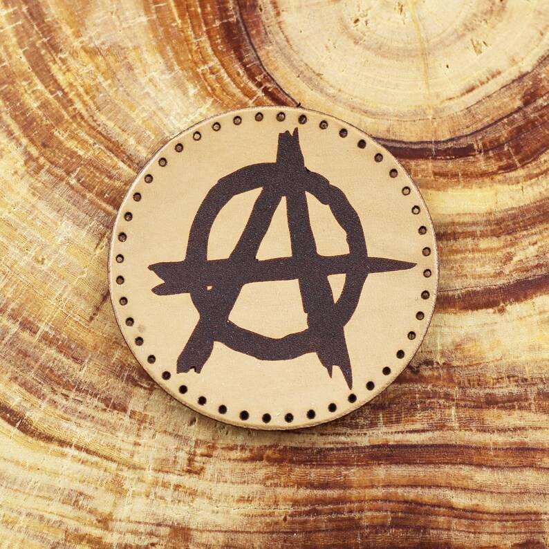 Laser Engraved Punk Leather Rebel Patches 001
