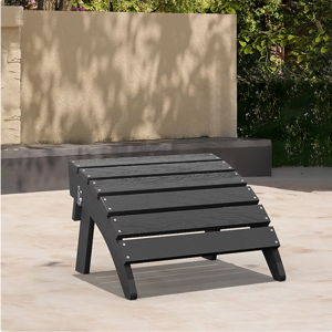 JEAREY HDPE Folding Ottoman for Adirondack chair 1 Gray Hdpe Ottoman